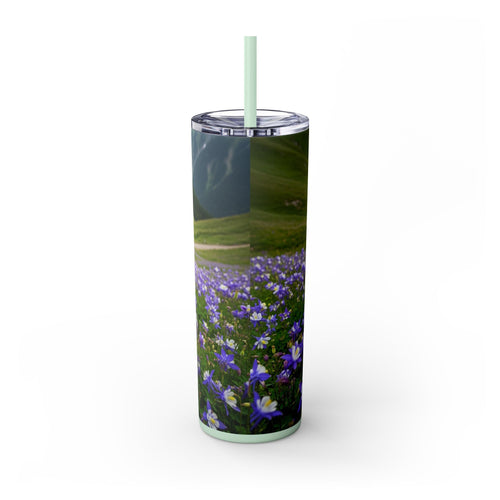 Skinny Tumbler with Straw – 20 oz Stainless Steel Cup