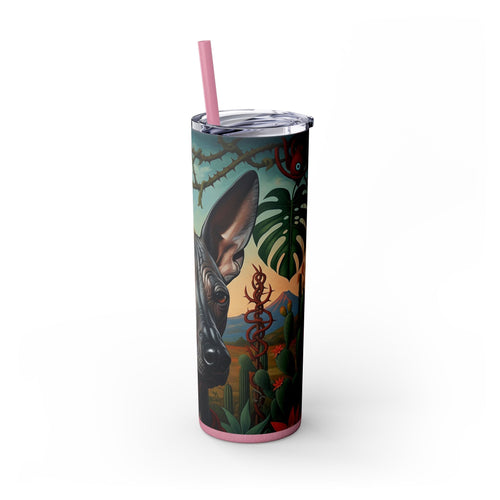 Skinny Tumbler with Straw – 20 oz Stainless Steel Cup