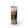 Skinny Tumbler with Straw – 20 oz Stainless Steel Cup