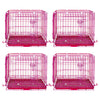 24-42 Collapsible Pink Dog Crate RED24-42