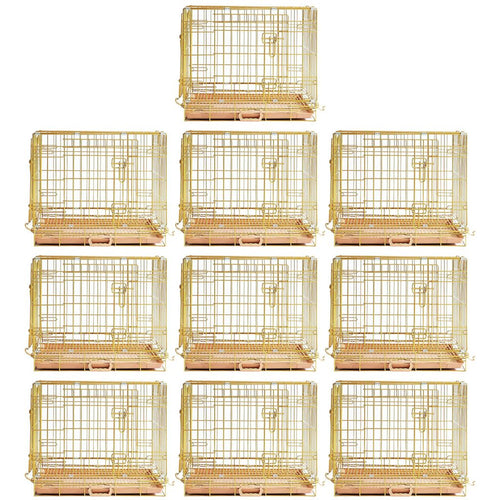 24-42 Collapsible Copper Gold Dog Crate GLD24-42