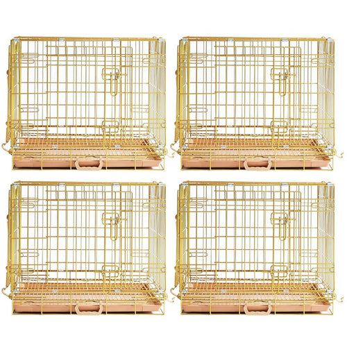 24-42 Collapsible Copper Gold Dog Crate GLD24-42