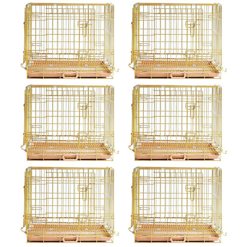 24-42 Collapsible Copper Gold Dog Crate GLD24-42