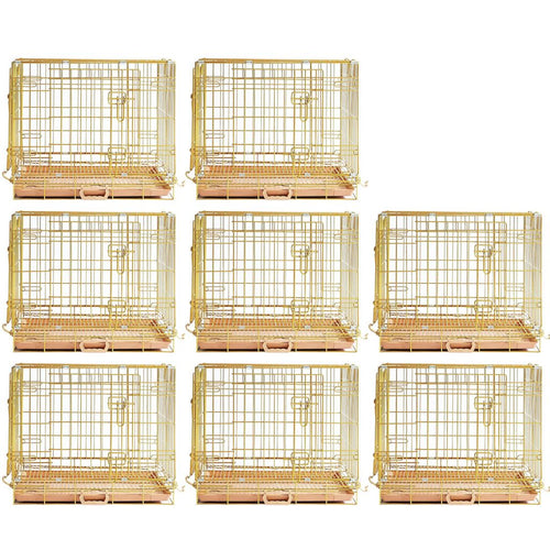 24-42 Collapsible Copper Gold Dog Crate GLD24-42