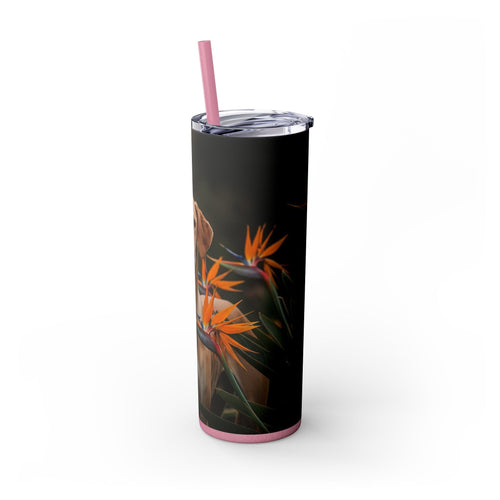 Skinny Tumbler with Straw – 20 oz Stainless Steel Cup
