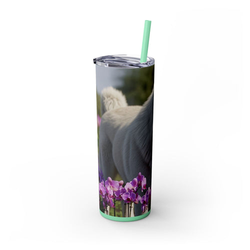 Skinny Tumbler with Straw – 20 oz Stainless Steel Cup
