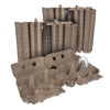 12-Egg Cartons (2x6) - Natural Pulp, Flat Top Blank