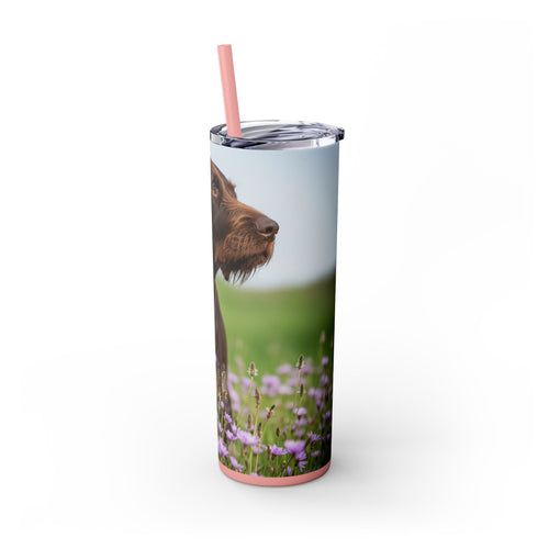 Skinny Tumbler with Straw – 20 oz Stainless Steel Cup