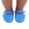 18 Inch American Girl Doll Shoes Solid Color Bow Shoes
