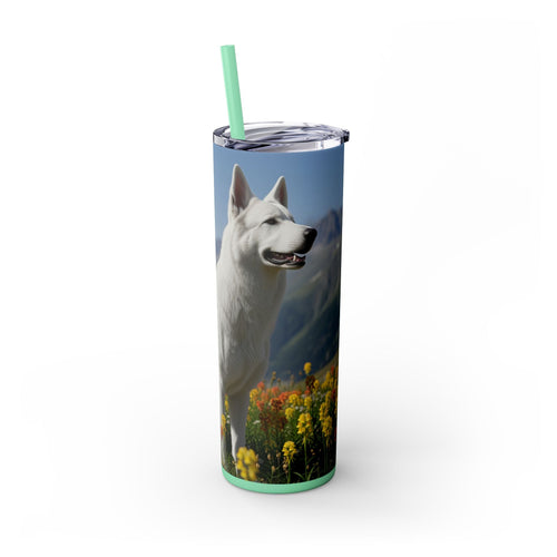 Skinny Tumbler with Straw – 20 oz Stainless Steel Cup