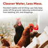 RentACoop 2 Gal Highrise Chicken Waterer with Auto-Fill Cups and Horizontal Nipples