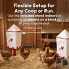 RentACoop 5 Gallon Chicken Waterer with 4 Auto-Fill Water Cups, 4 Horizontal nipples, and Adjustable Stand - Corner Placement