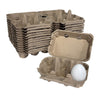 6-Egg Cartons - Natural Pulp, Flat Blank Top