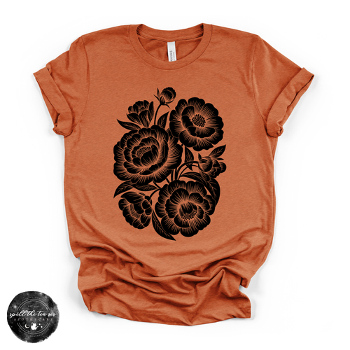 Black Roses Tee | Gothic Floral Graphic T-Shirt