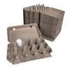 15-Egg Cartons - Natural Pulp, Flat Top Blank