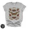 Harvest Moon Moth Tee | Celestial Botanical Moth Graphic T-Shirt
