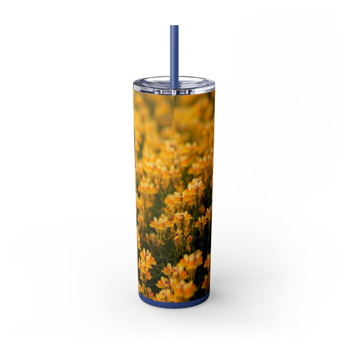 Skinny Tumbler with Straw – 20 oz Stainless Steel Cup