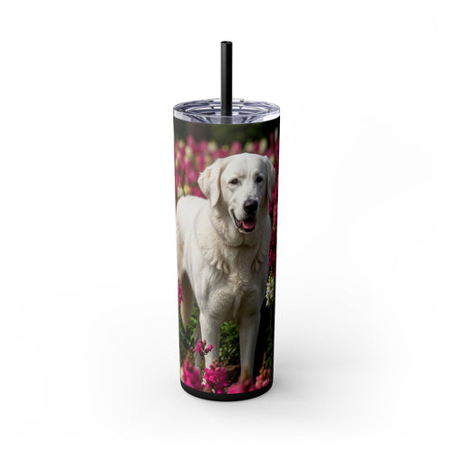Skinny Tumbler with Straw – 20 oz Stainless Steel Cup