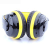 Head-mounted wireless blue headset teeth