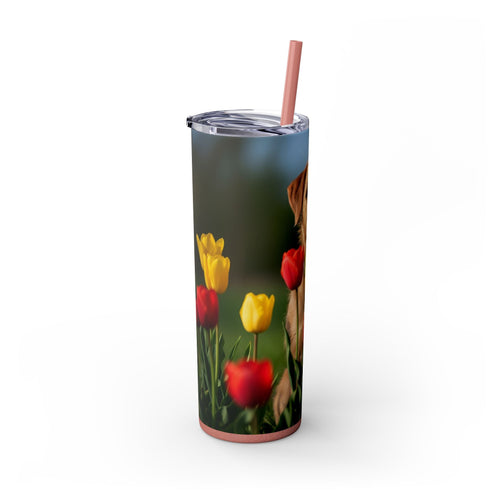 Skinny Tumbler with Straw – 20 oz Stainless Steel Cup