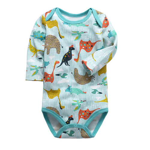 Cotton One-piece Long Sleeve Triangle Romper