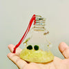 Live Moss Ball Aqua Plant Pet Ornament with Natural Yellow Citrine