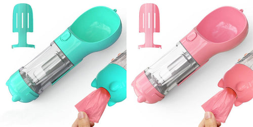 3-in-1 Pet Travel Water Bottle Feeder