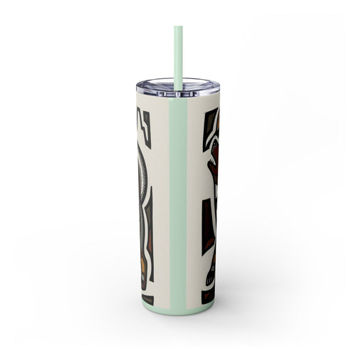 Skinny Tumbler with Straw – 20 oz Stainless Steel Cup