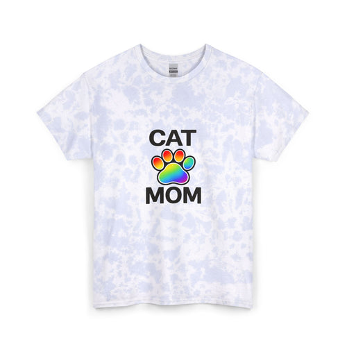 Pride Cat Mom Dyed Tee Unisex Cotton T-Shirt 3 sizes