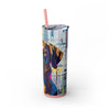 Skinny Tumbler with Straw – 20 oz Stainless Steel Cup