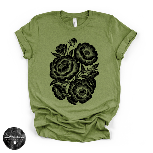 Black Roses Tee | Gothic Floral Graphic T-Shirt