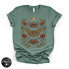 Harvest Moon Moth Tee | Celestial Botanical Moth Graphic T-Shirt