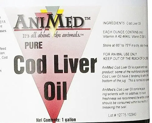 AniMed Cod Liver Oil Blend 1 Gallon Horse Animals Nutritional Supplement