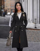 New Black Plaid Fall Winter Coat Fashion Casual For Women