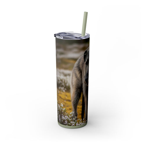 Skinny Tumbler with Straw – 20 oz Stainless Steel Cup