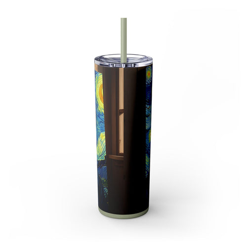 Skinny Tumbler with Straw – 20 oz Stainless Steel Cup