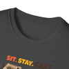 Sit. Stay. Cake. Pug T-Shirt | Funny Pug Dog Mom Shirt