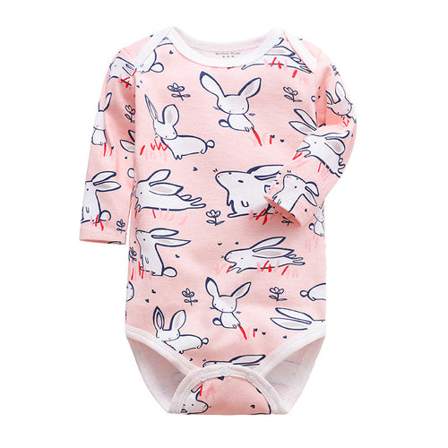 Cotton One-piece Long Sleeve Triangle Romper