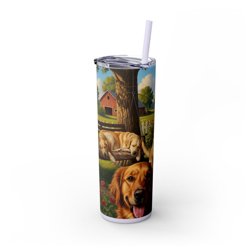 Skinny Tumbler with Straw – 20 oz Stainless Steel Cup