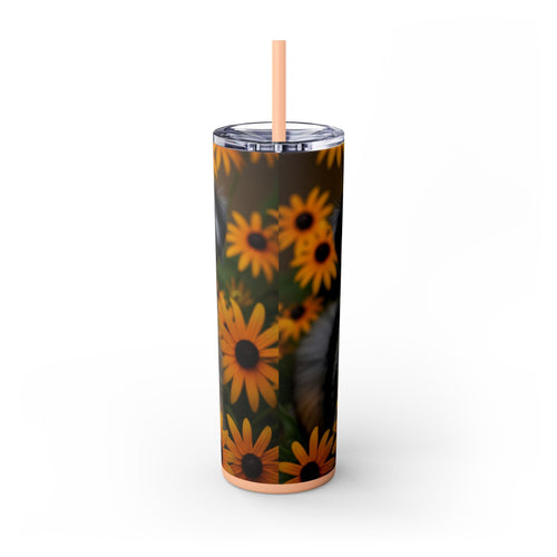 Skinny Tumbler with Straw – 20 oz Stainless Steel Cup