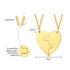 Titanium Steel Heart-Shaped Friendship Pendant Two-Piece Jewelry