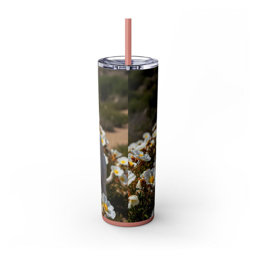 Skinny Tumbler with Straw – 20 oz Stainless Steel Cup