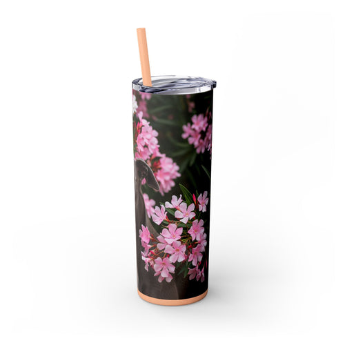 Skinny Tumbler with Straw – 20 oz Stainless Steel Cup