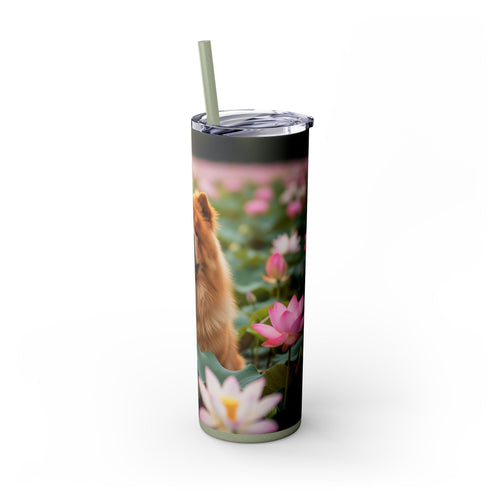 Skinny Tumbler with Straw – 20 oz Stainless Steel Cup