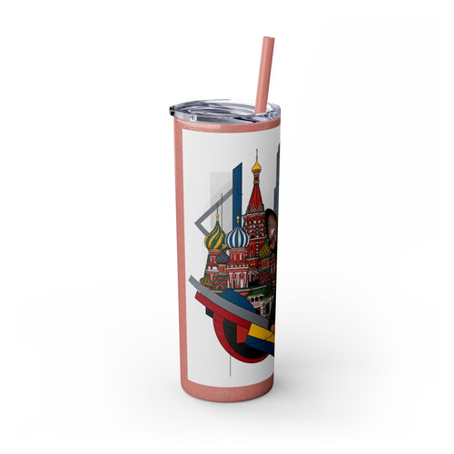 Skinny Tumbler with Straw – 20 oz Stainless Steel Cup