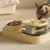 2-in-1 Cat Water Dispenser And Feeding Bowl