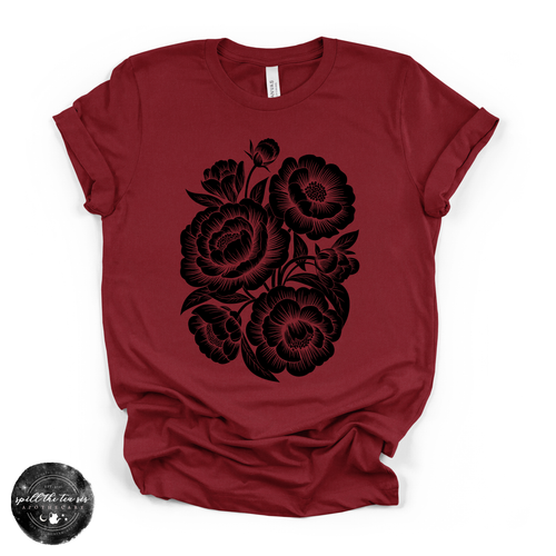 Black Roses Tee | Gothic Floral Graphic T-Shirt