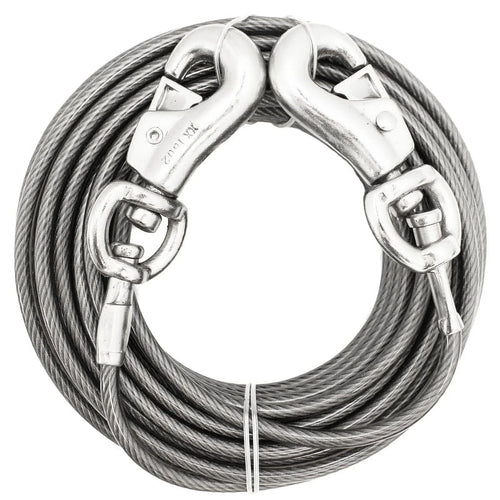 Boss Pet Super Beast XXL Dog Twin-Swivel Vinyl Coated Tie-Outs 40ft Up 250lbs
