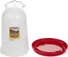 Little Giant 3 Gallon Poultry Drinker 2-Pack Gravity Fed Chicken Waterer Red Base