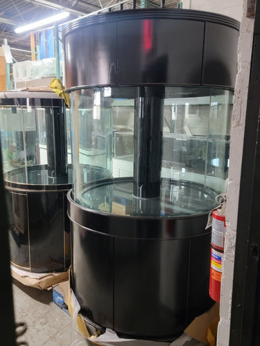 280g GLASS Cylinder Reef-Ready 48x48x36H in Abyss Black Display Model